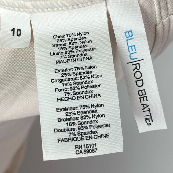 Bleu Rod Beattie Oh So Knotty Lace Down White One Piece Swimsuit - Picture 10 of 12